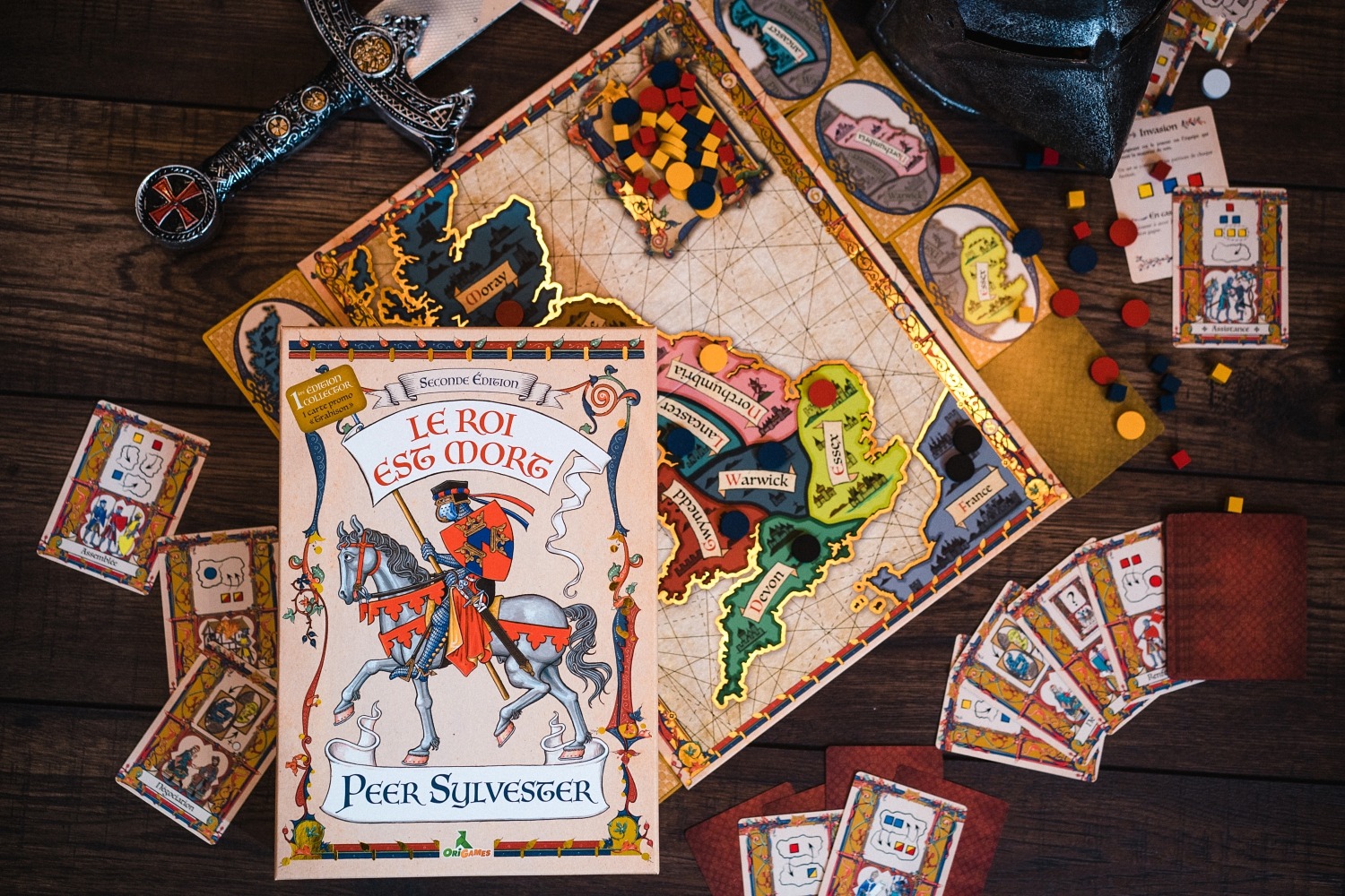 Le roi est mort king is death origames peer sylvester jeu de société boardgame