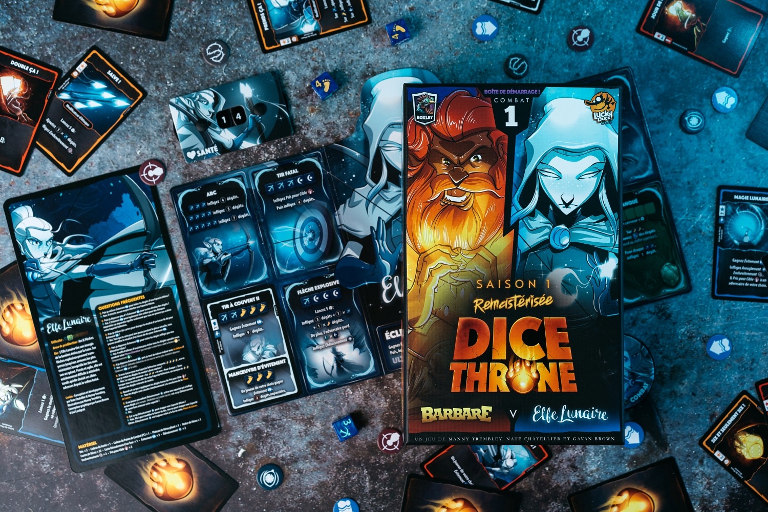 Dice throne saison 1 photo jeu de société boardgame lucky duck games Elfe lunaire
