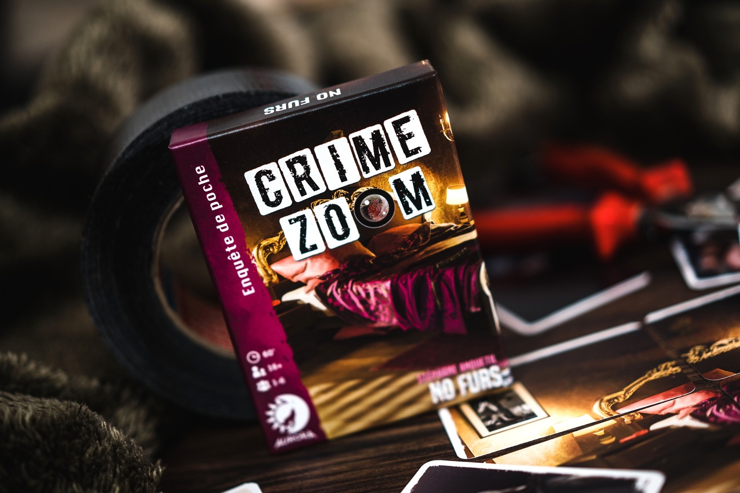 Crime zoom no furs aurora games boardgame photography