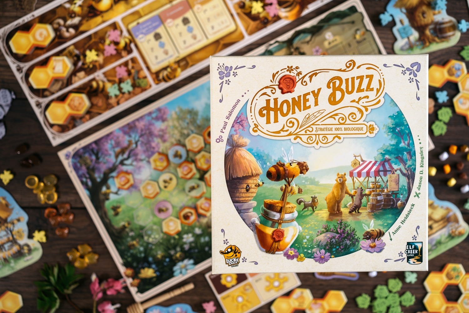 Honey buzz lucky duck games boardgame jeu de société 