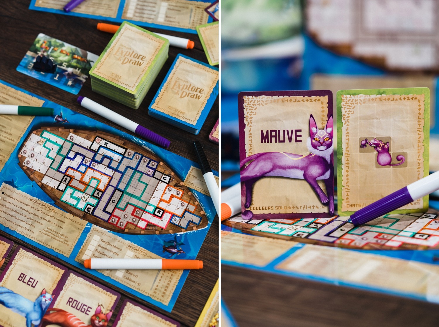 Explore & draw lucky duck games boardgame ile des chats jeu de société 