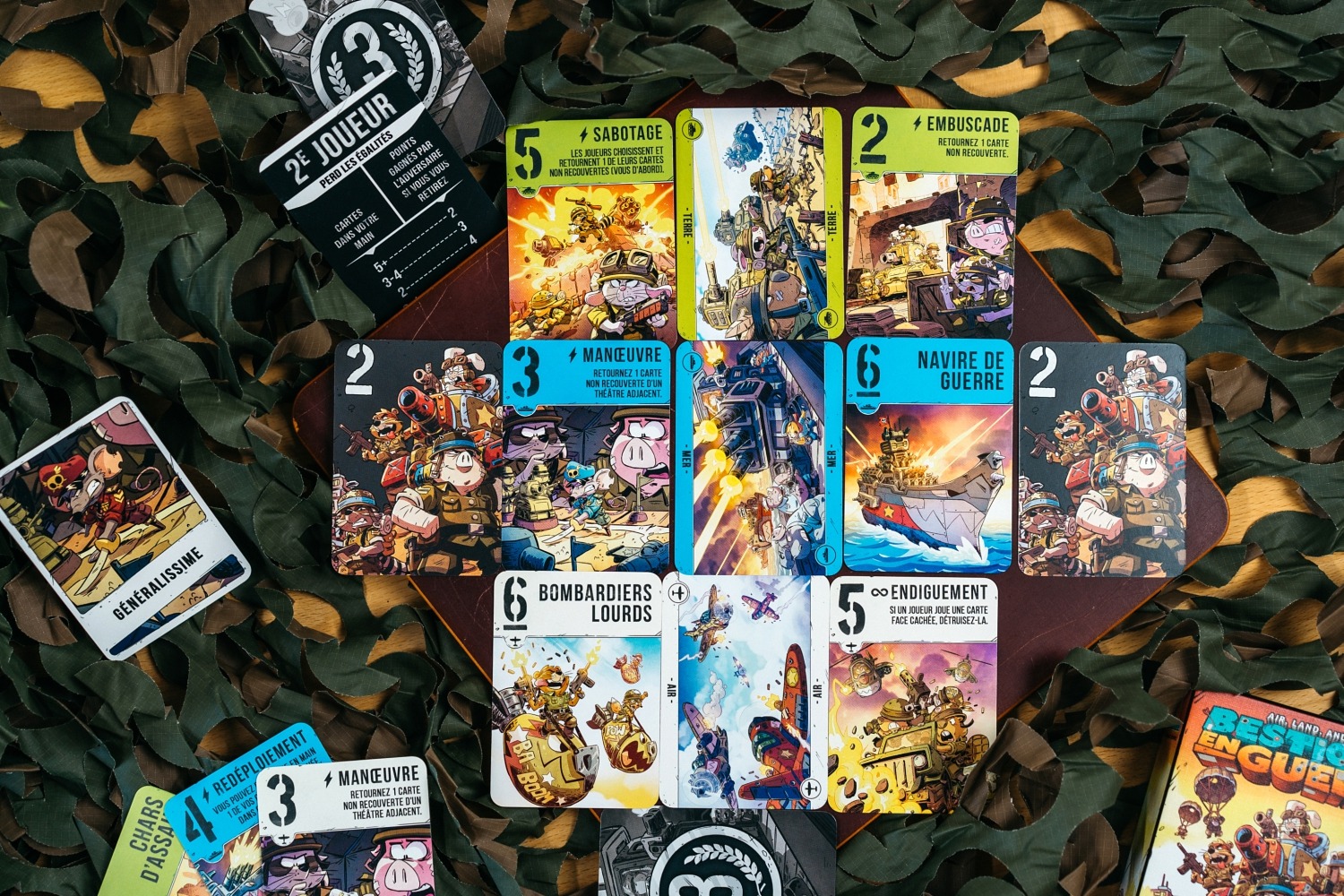 Bestioles en guerre lucky duck games jeu de société boardgame air land and sea