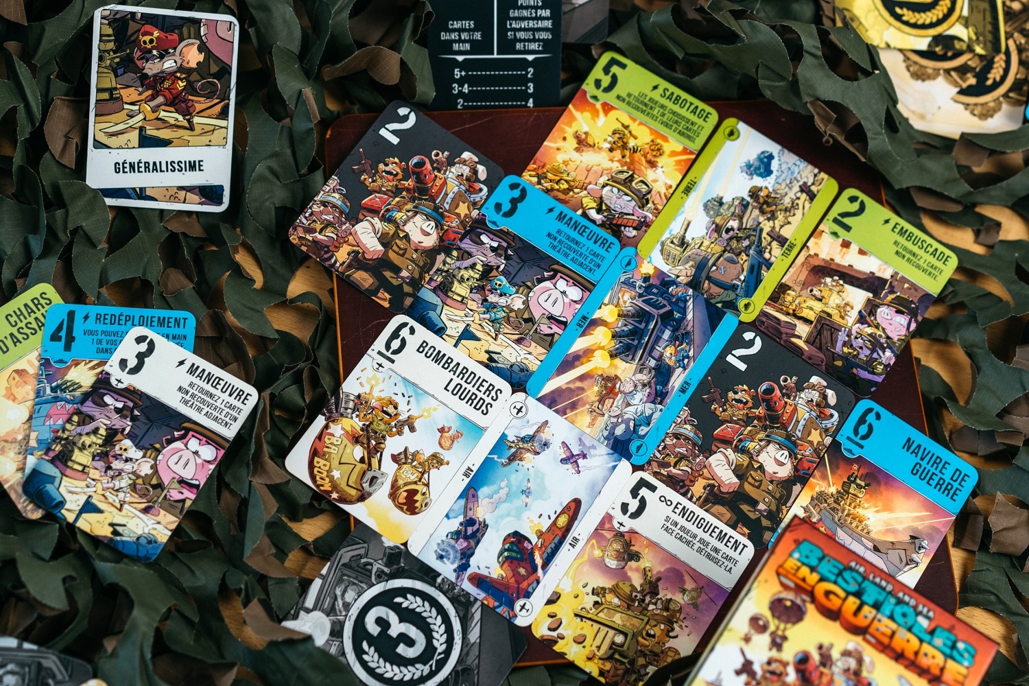 Bestioles en guerre lucky duck games jeu de société boardgame air land and sea