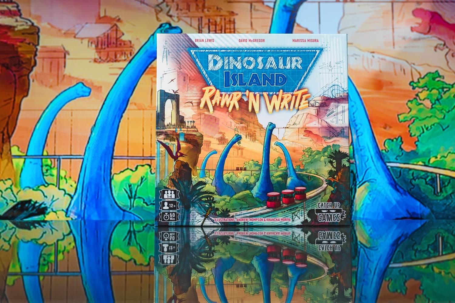 Dinosaur island rawr n write catch up games boardgame jeu de société 