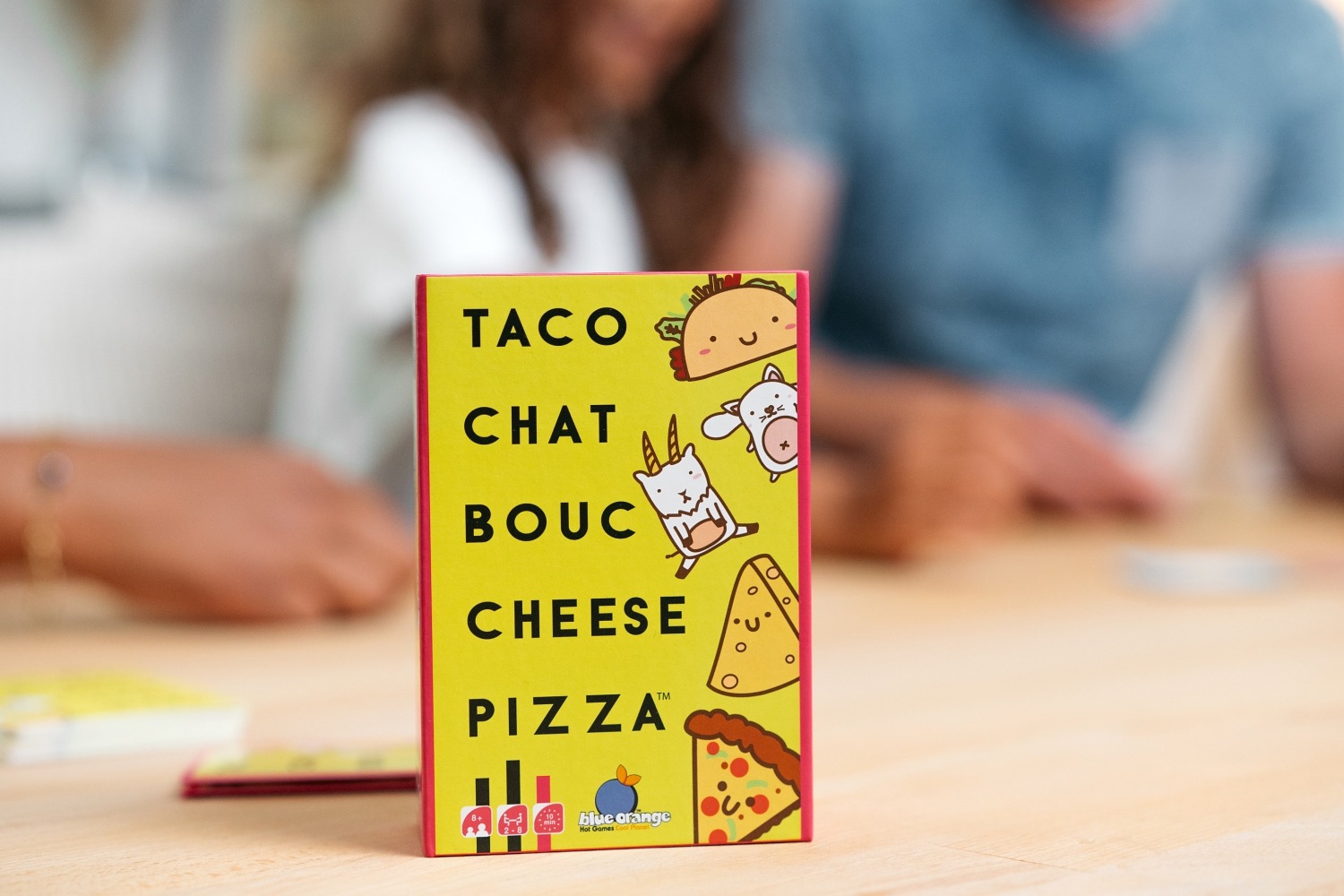 Taco chat bouc cheese pizza blue orange jeu de société boardgame tribuo