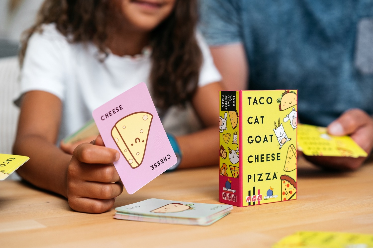 Taco chat bouc cheese pizza blue orange jeu de société boardgame tribuo