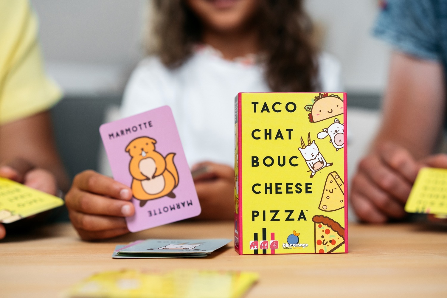 Taco chat bouc cheese pizza blue orange jeu de société boardgame tribuo