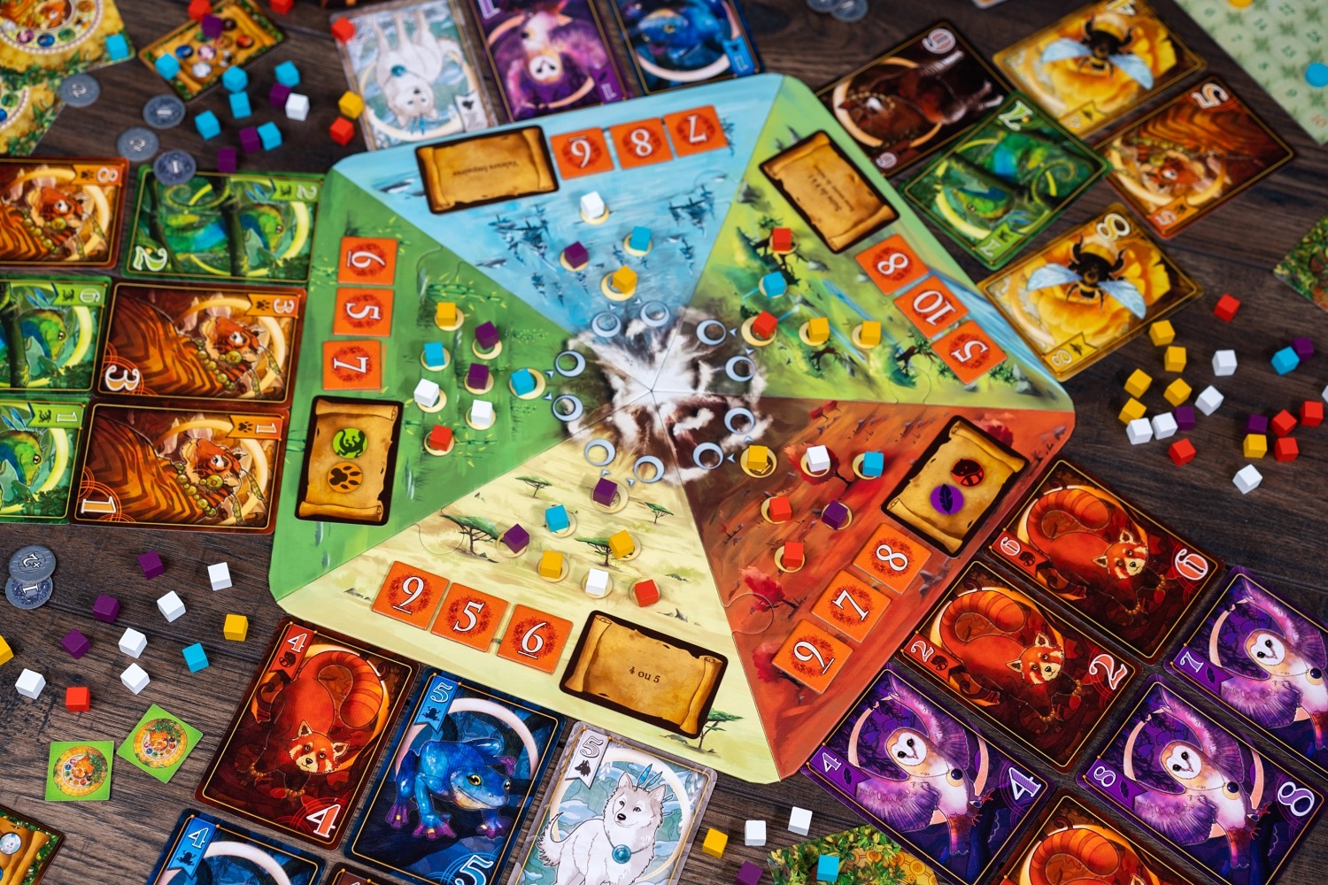 les royaumes sauvages animals kingdoms lucky duck games boardgame