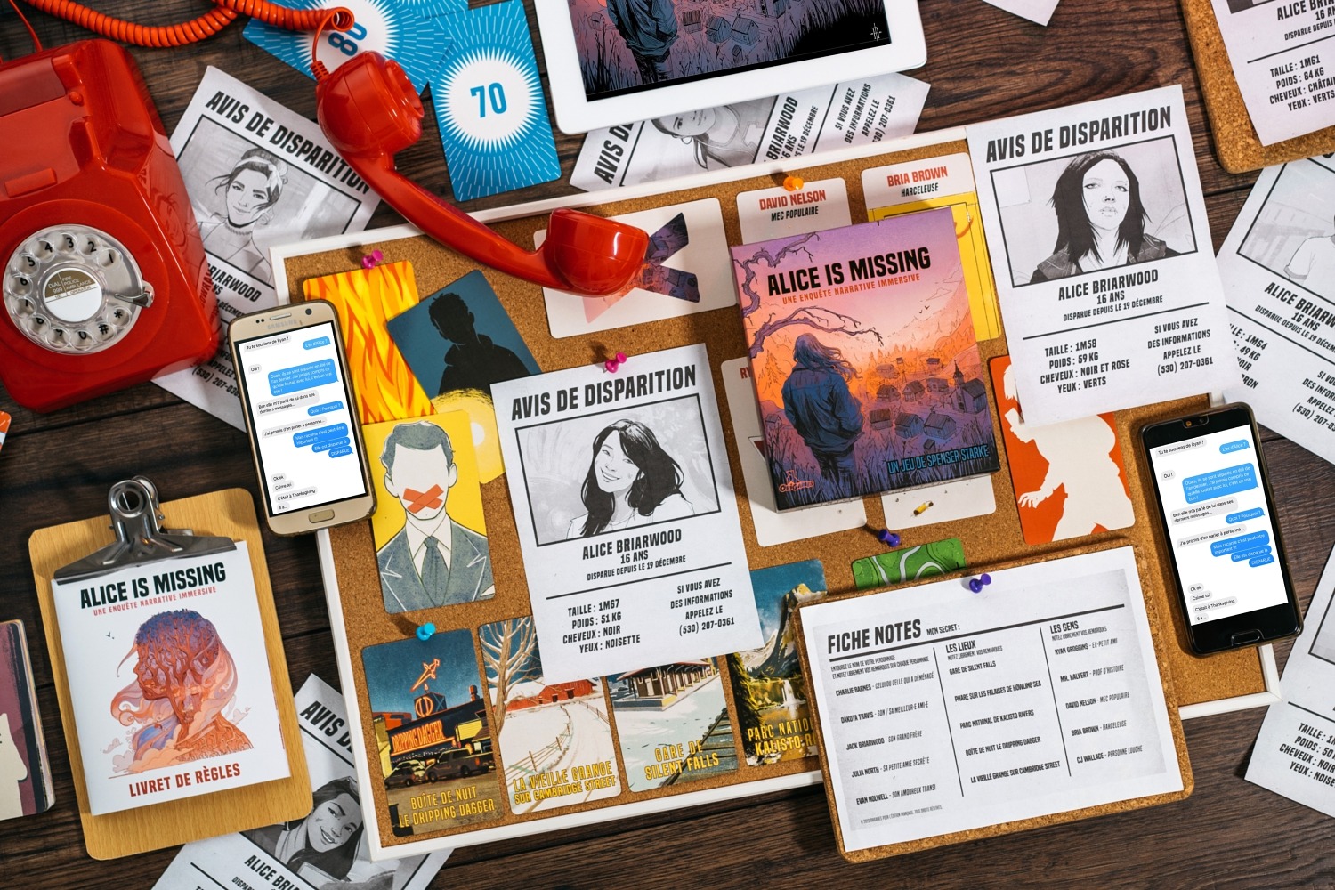 Alice is missing Origames jeu de société boardgame 