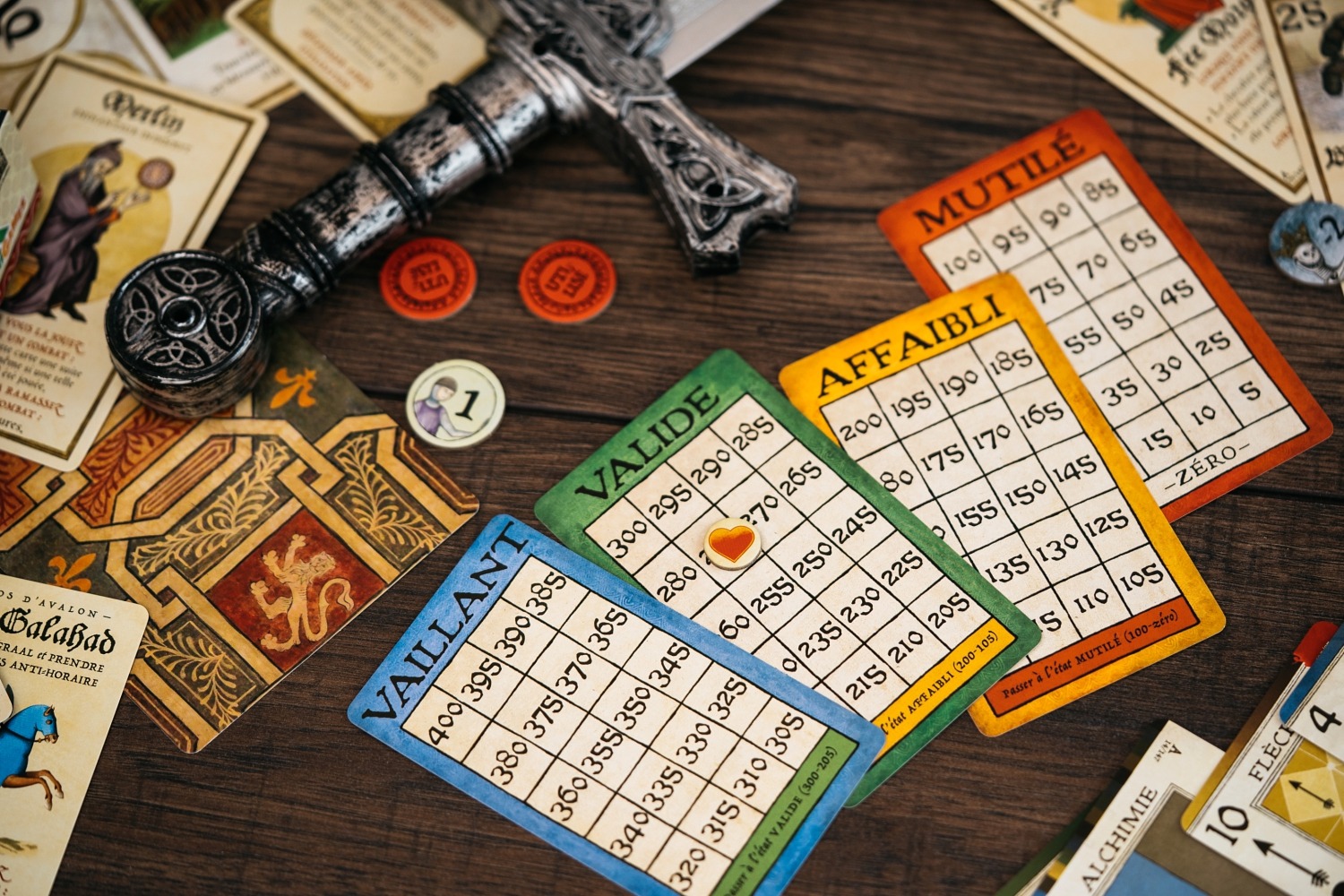 Le tournoi d'Avalon Origames jeu de société boardgame