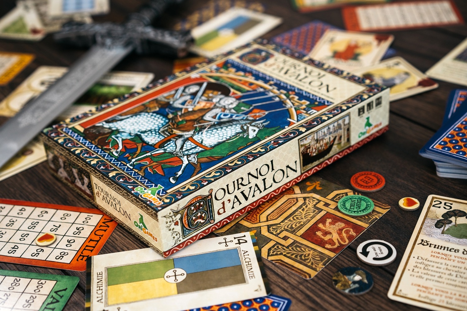 Le tournoi d'Avalon Origames jeu de société boardgame