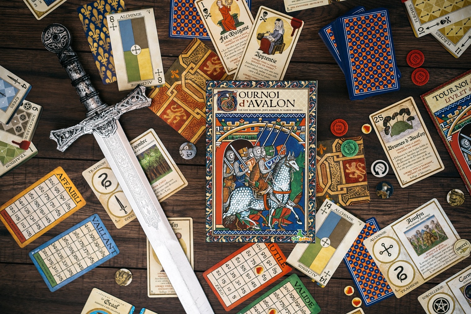 Le tournoi d'Avalon Origames jeu de société boardgame